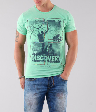 Мъжка тениска с изтъркан ефект