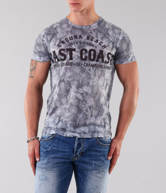 Мъжка сива тениска с...