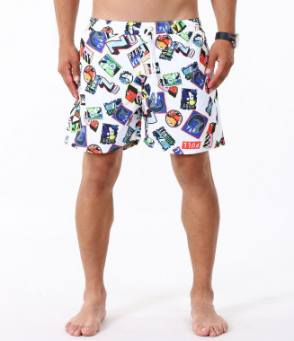 Мъжки бели шорти 4854