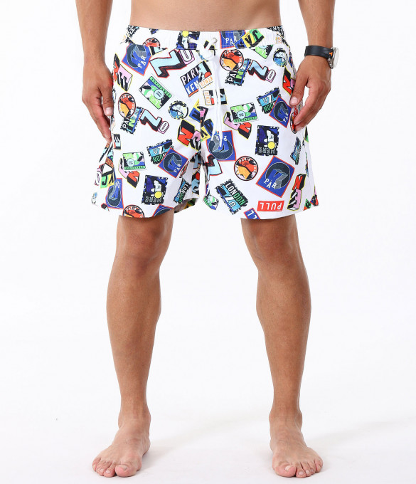 Мъжки бели шорти 4854