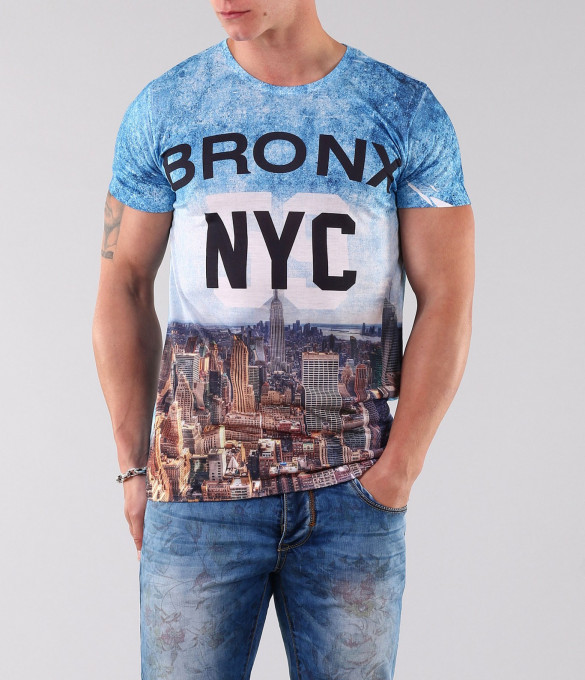 Мъжка тениска с свежа апликация-17326