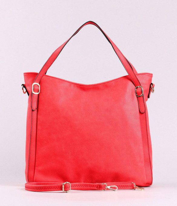 Дамска изчистена червена чанта