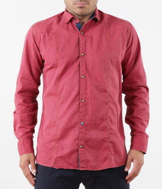 Спортна риза с дънков кант...