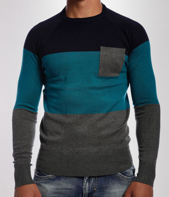 Мъжки стилен пуловер-17521
