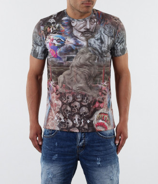 Мъжка цветна тениска-17454