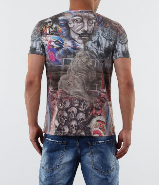 Мъжка цветна тениска-17454 2