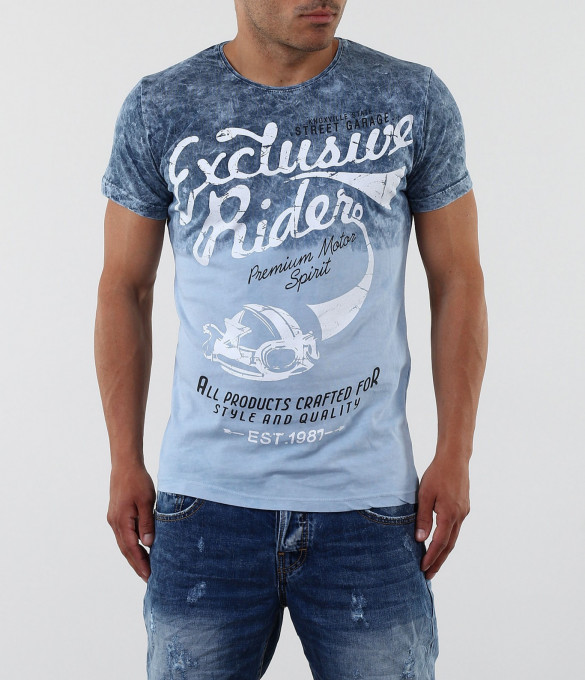 Мъжка  тениска с преливащ цвят