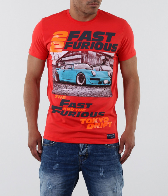 Мъжка тениска със свежи цветове