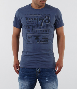 Мъжка тъмно синя тениска