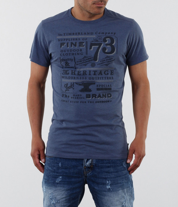 Мъжка тъмно синя тениска