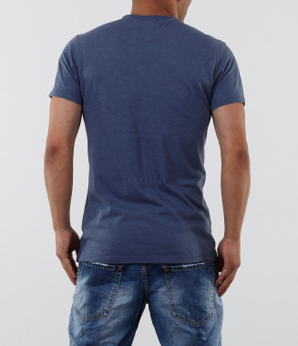 Мъжка тъмно синя тениска 2