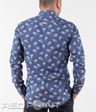 Свежа синя риза 5659 - Син 2