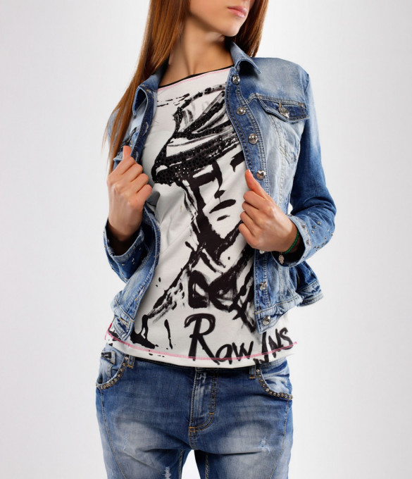 Дамско дънково яке