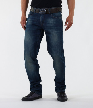 Мъжки сини стилни дънки с...