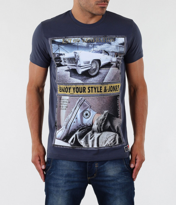 Мъжка тениска с голяма щампа