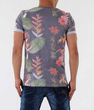 Мъжка тениска с флорални... 2