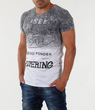 Мъжка тениска с преливащ цвят