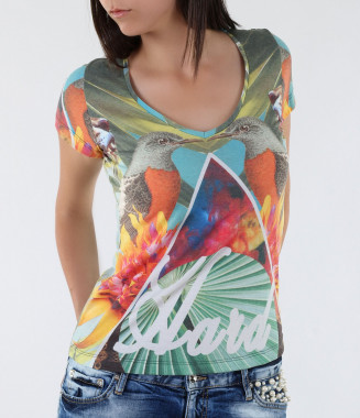 Дамска цветна тениска