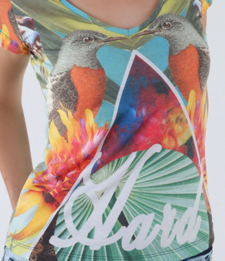 Дамска цветна тениска 2