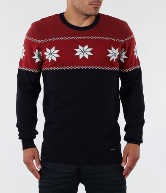 Мъжки модерен пуловер-17070