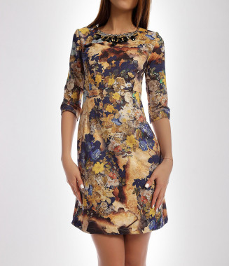 Дамска разкроена рокля-1716