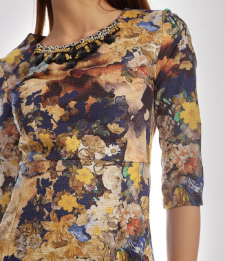 Дамска разкроена рокля-1716 2