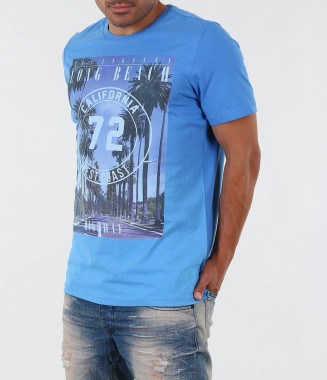 Мъжка синя тениска-3308