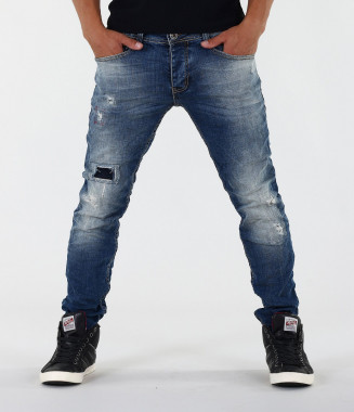 Мъжки стилни дънки-11107
