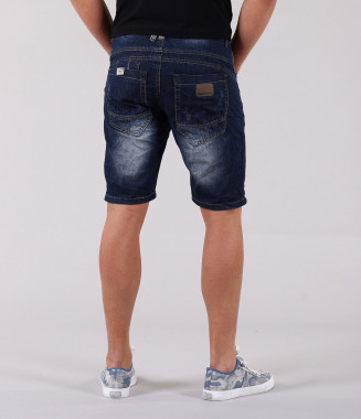 Мъжки къси дънки с избелял... 2