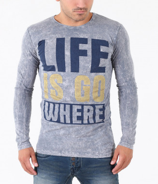 Мъжка блуза с избелял...