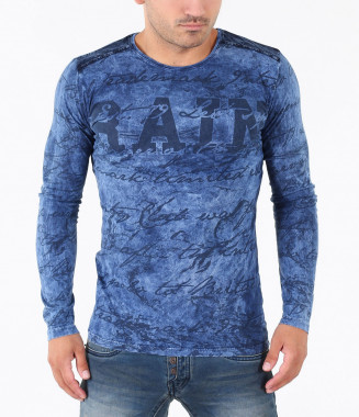 Мъжка блуза с избелял ефект...