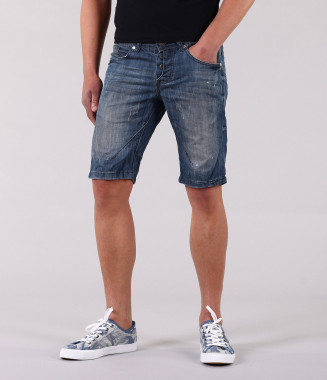  Мъжки изчистени къси дънки 