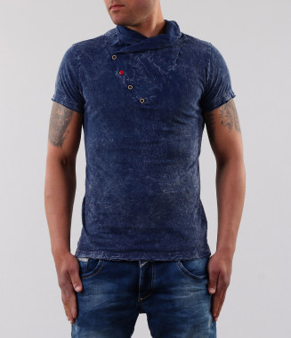 Мъжка тениска с шал яка 