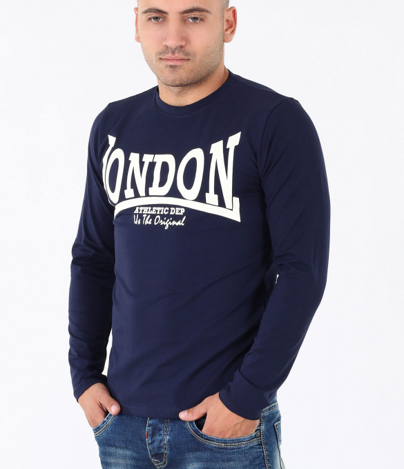 Мъжка спортно-елегантна блуза-3587