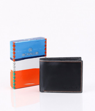 Мъжко черно портмоне-3618