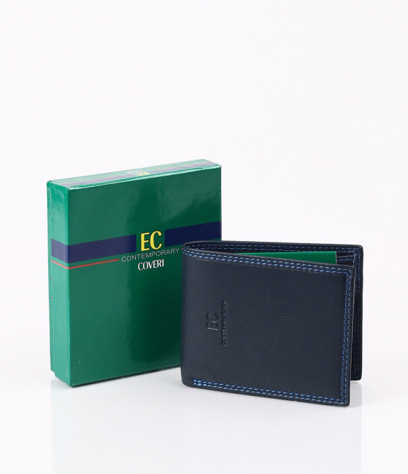 Стилен мъжки син портфейл-3620