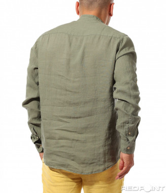 Зелена риза с войнишка яка... 2