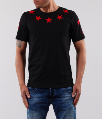 Мъжка изчистена черна тениска 