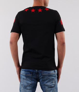 Мъжка изчистена черна тениска  2