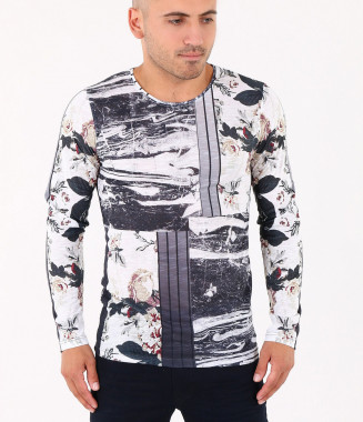 Мъжка цветна блуза-3756