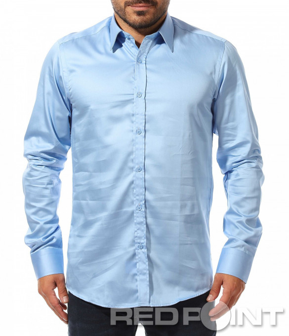 Елегантна вталена риза 10464 - Светло...