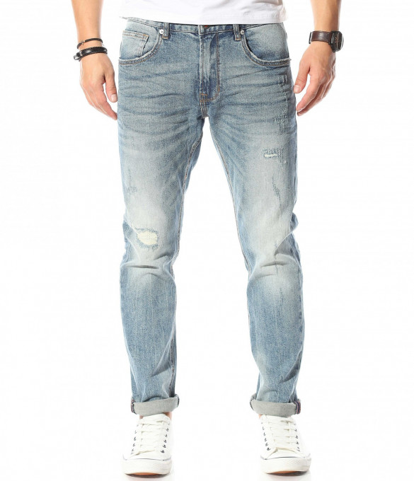 Свежи дънки в светло синьо 10628 - Син