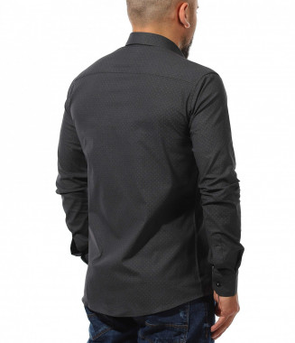 риза с дълъг ръкав 10941 - Сив 2