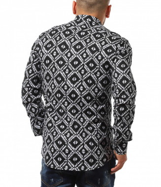 Вечерна риза с принт 10980... 2