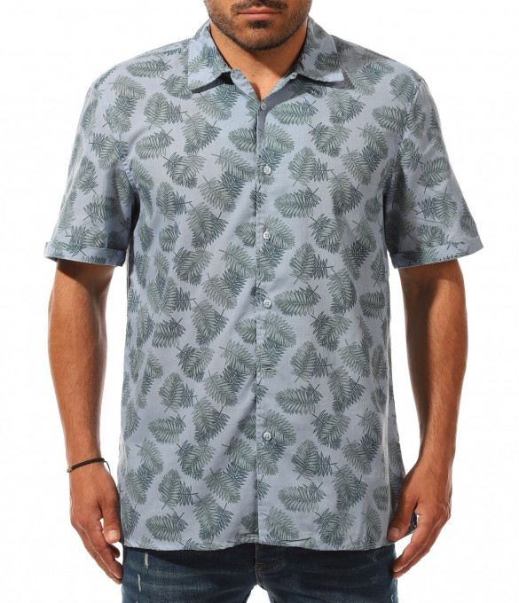 Лятна риза с къс ръкав 11214 - Син