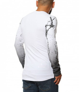 Памучна тениска с дълъг... 2