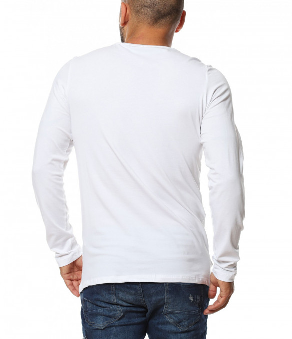 Памучна тениска с дълъг ръкав 11622 -...