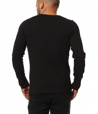 Памучна тениска с дълъг... 2