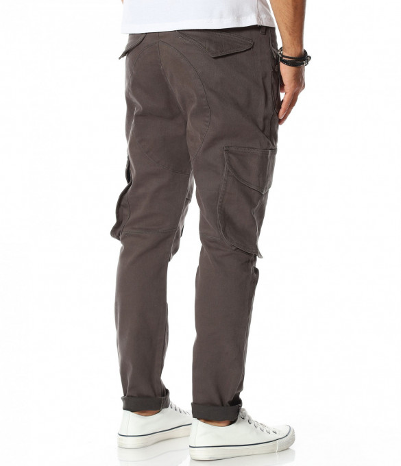 Skinny панталон с джобове 11825 - Зелен