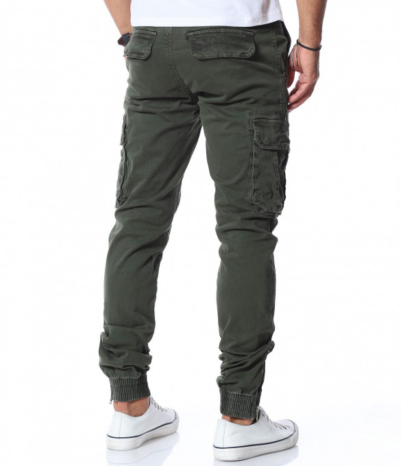 Карго панталон в SlimFit 11857 - Зелен